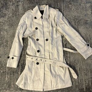 Coach convertible cream/off white trench coat size small